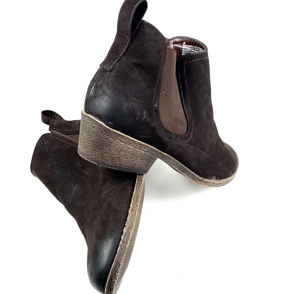 Merona Womens Brown Faux Suede Pull On Bootie Size 8 - Picture 4 of 7